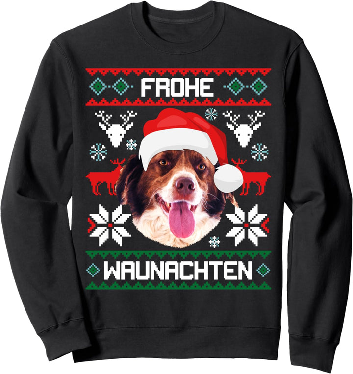 Französischer Spaniel Frohe Waunachten Weihnachten Hund Sweatshirt