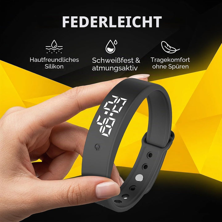 CEWROM Vibrationswecker Armband, Wecker Armband Vibration mit Timer, Vibrationsalarm Erinnerung Uhr,