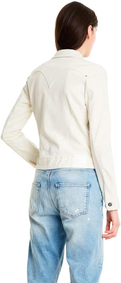 Desigual Damen 20swen071001 Jacken, Weiss, L EU