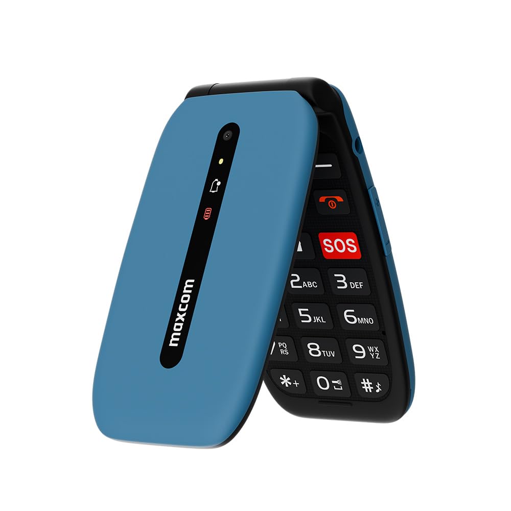 MAXCOM MM828 4G-Handy für ältere Menschen mit Flip-Deckel, grosse Tasten und Symbole, SOS-Taste, 8 S