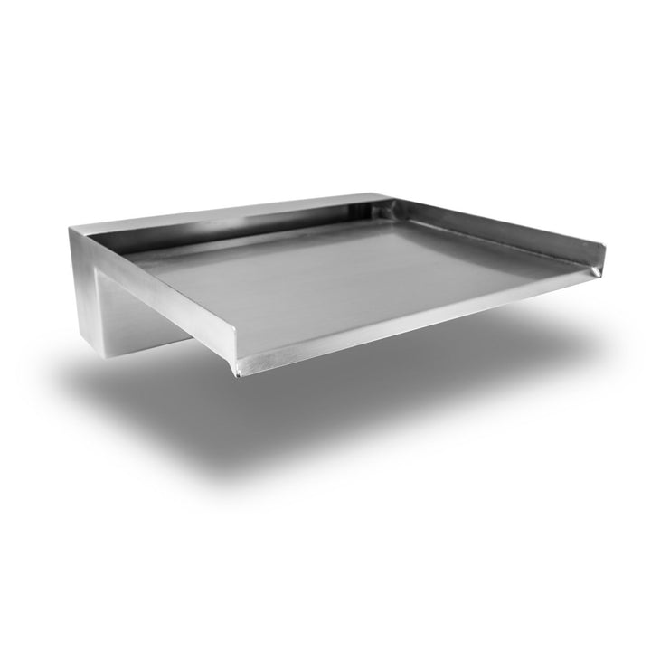 Edelstahl Wasserfall Element 30cm Einsatz für Garten Teich Gabione Wand Mauer Pool