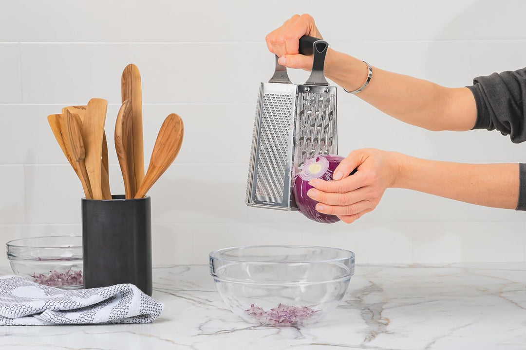 Cuisipro 7-in-1 Turmreibe Reiben, Edelstahl 301-Klinge, 304-Rahmen, PP Griff, TPR/ABS-Bodenteil, 14