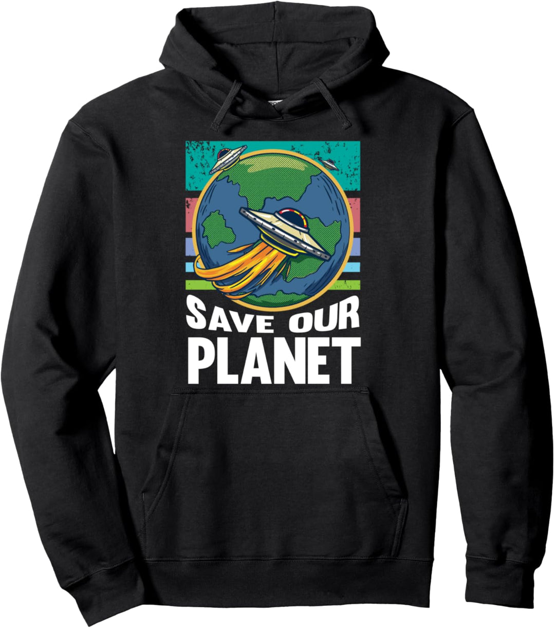 Speichern Sie unser Planeten-lustiges ausserirdisches Pullover Hoodie