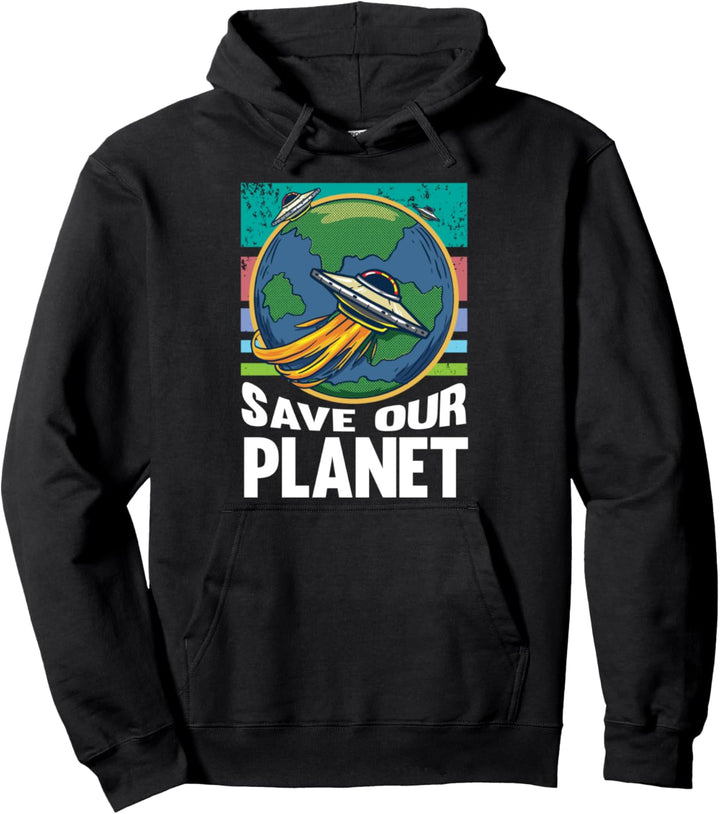 Speichern Sie unser Planeten-lustiges ausserirdisches Pullover Hoodie