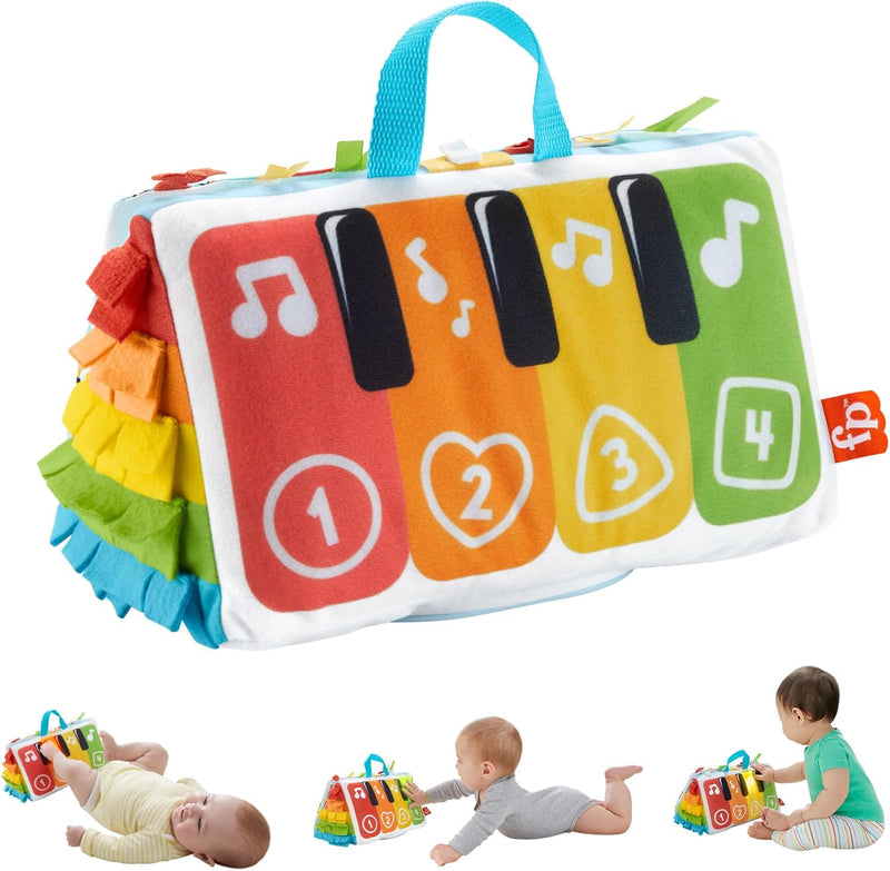 FISHER-PRICE Kick & Play Soft Piano - Weiches und tragbares Pianospielzeug, mitwachsendes Design, bu