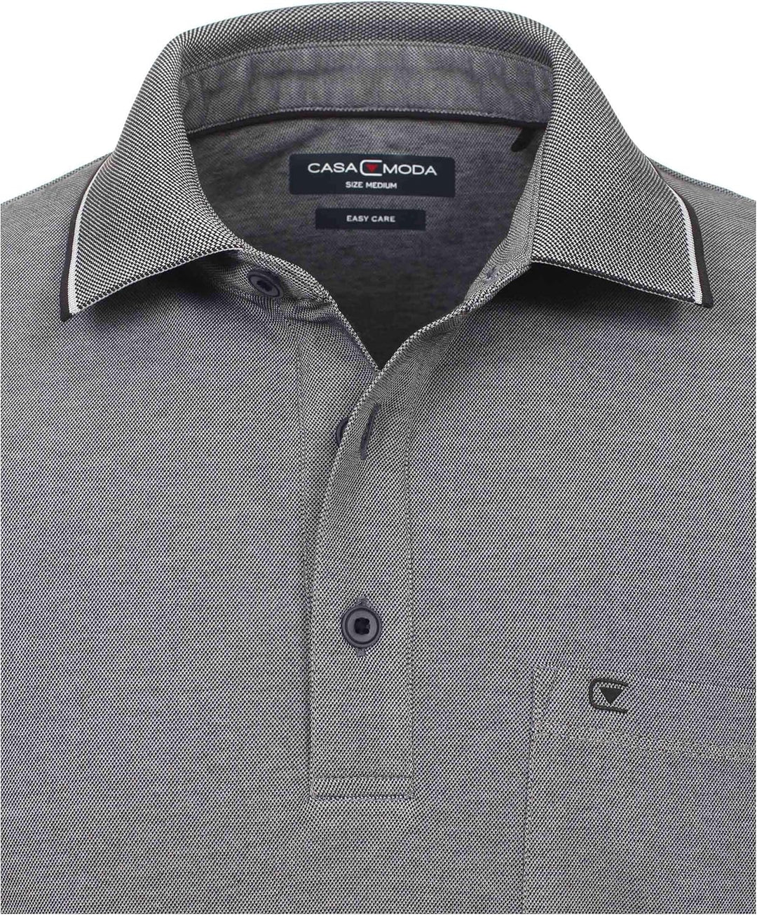 CASAMODA Polo-Shirt Uni S Grau, S Grau