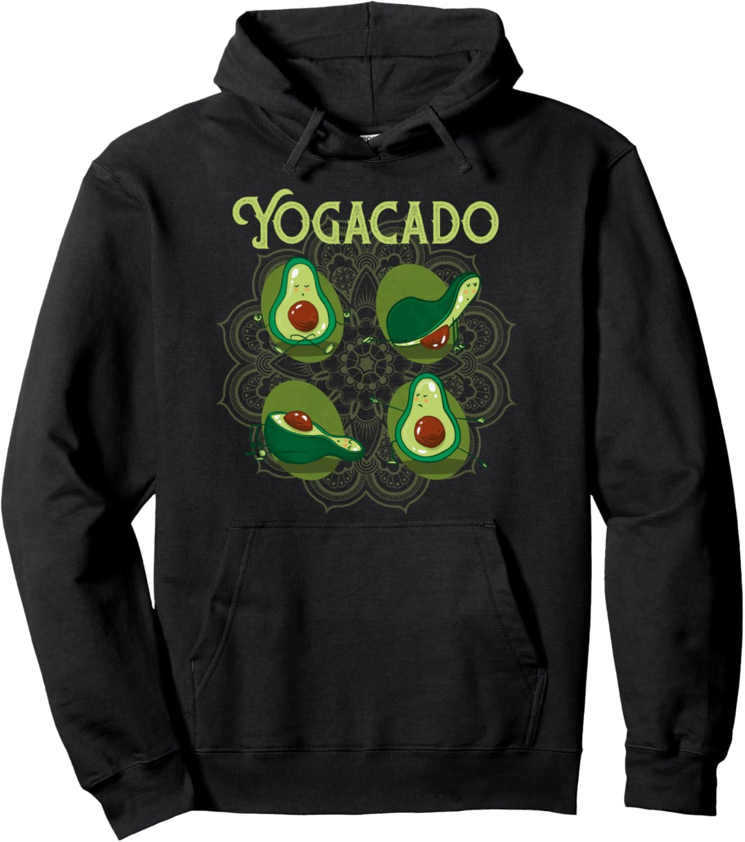Yogacado Meditation Yoga Posen | lustiges Yoga Pullover Hoodie