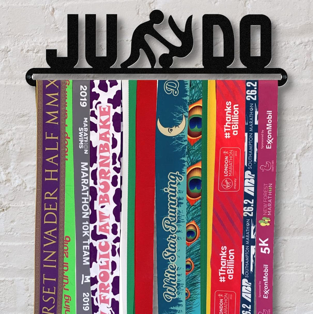 The Medal Hanger Shop Judo-Medaillenhalter, schwarz, hergestellt in Grossbritannien
