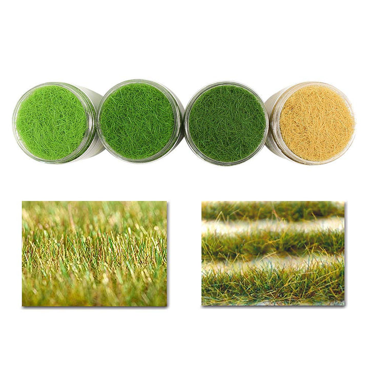 Evemodel 4 Flaschen*300ml 8mm Streugras Wiese Static Grass Powder Modellbahn Layout modellbau grass