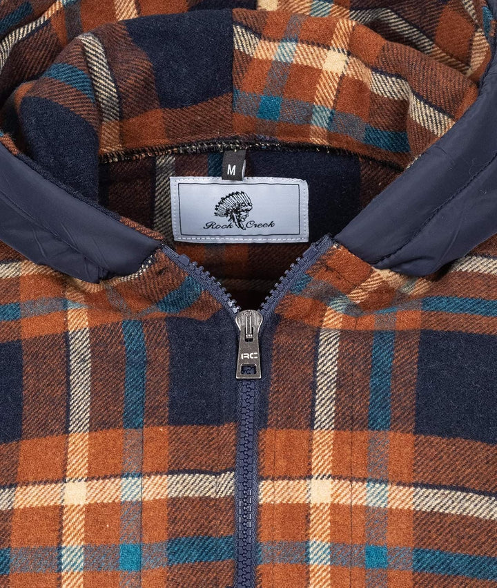 Rock Creek Herren Übergangsjacke Karierte Flanelljacke H-265 M Dunkelgrün, M Dunkelgrün