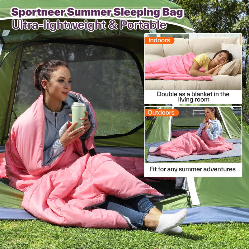 Schlafsack Sommer Schläfsack: Sportneer Warmes Sommer Schlafsacke Tragbar Leicht Wasserdicht Sleepin