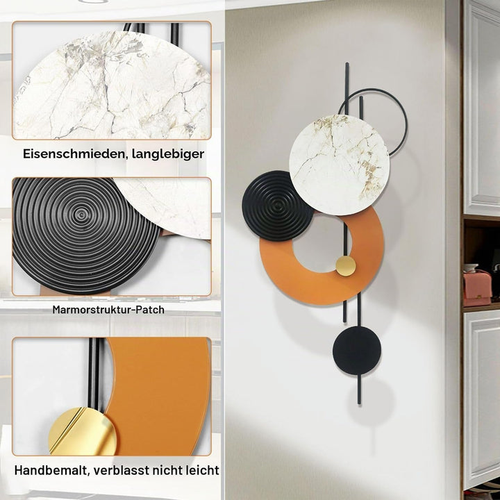 GERHWASH Wanddeko Moderne Wanddeko Wohnzimmer Wand Deko Metall 3D Wandbilder Gross Wanddekoration Ru