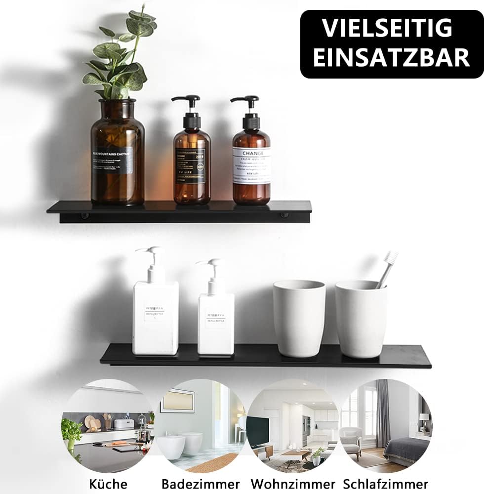 Duschregal Duschablage Ohne Bohren, 2 Stück Badezimmer Regal, Duschkorb Ablagen Aluminum Selbstklebe