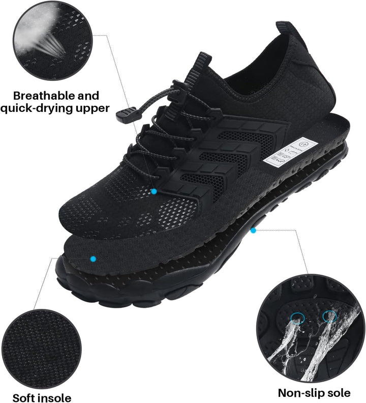 IceUnicorn Barfuss Schuhe Damen Walkingschuhe Barfussschuhe Herren Anfänger Bequeme Atmungsaktiv Ges