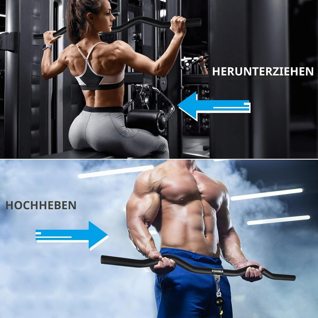 Lyndwin Latzugstange Bizeps Stange Klimmzugstangen Zugstange Muskelzugstange für Zuhause Bodybuildin