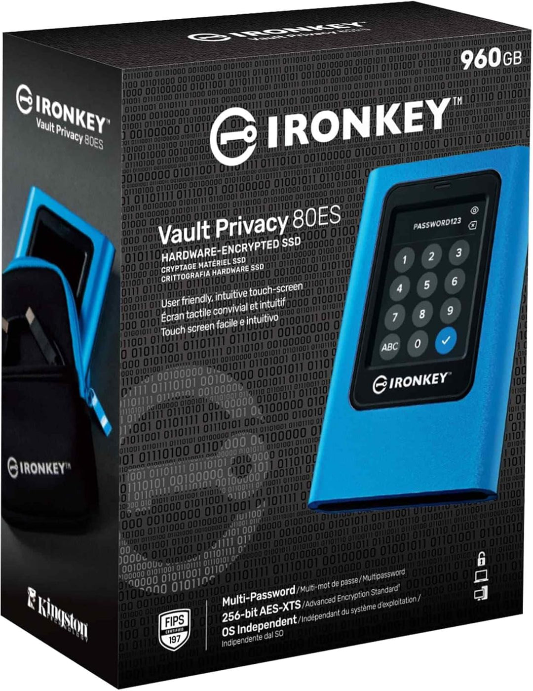Kingston IronKey Vault Privacy 80 Externe SSD - FIPS 197-zertifiziert und XTS-AES 256-Bit-verschlüss