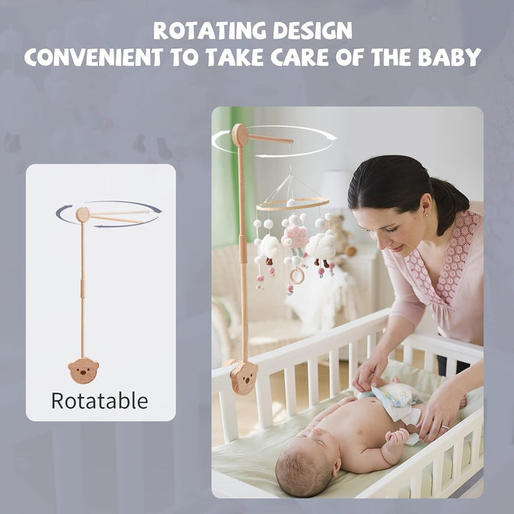 Promise Babe Baby Mobile Halterung Holz Bär Design, Babybett Wickeltisch DIY Mobile Halterung Höhenv