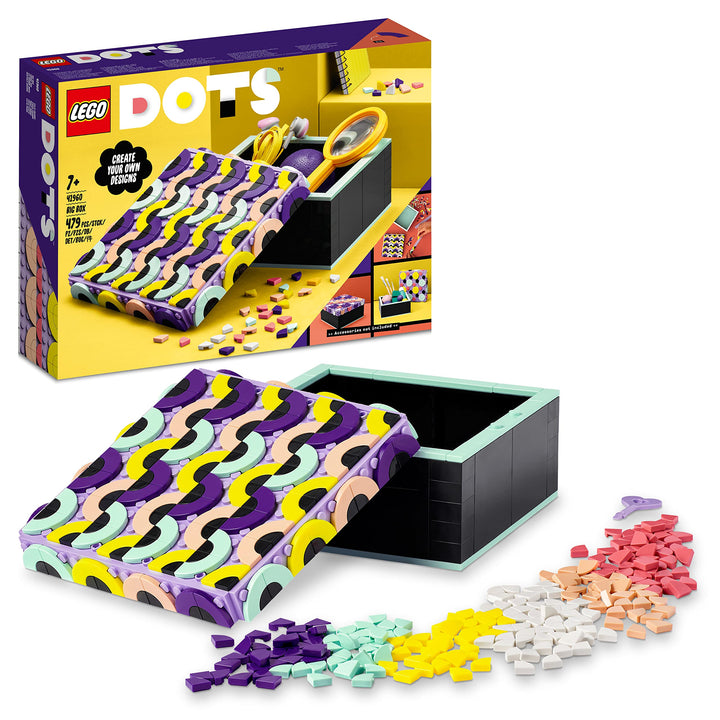 LEGO 41960 DOTS Grosse Box, Bastelset für Schmuckkästchen, Schreibtisch-Organizer oder Kinderzimmer-