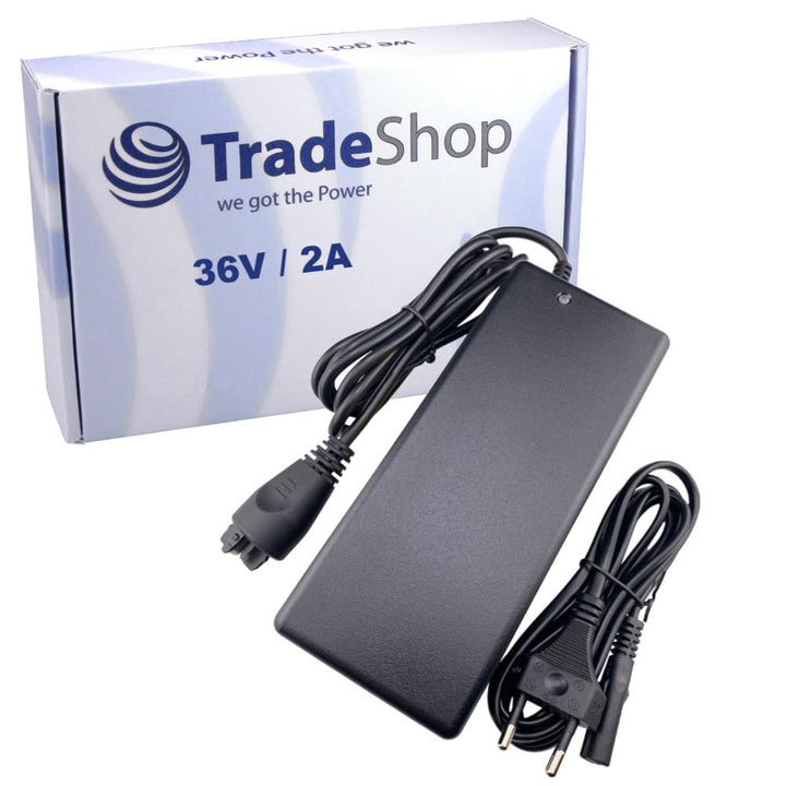Trade-Shop Netzteil Ladegerät Ladekabel 36V 2A kompatibel mit Bosch 0 275 007 538, 0 275 007 539, 0