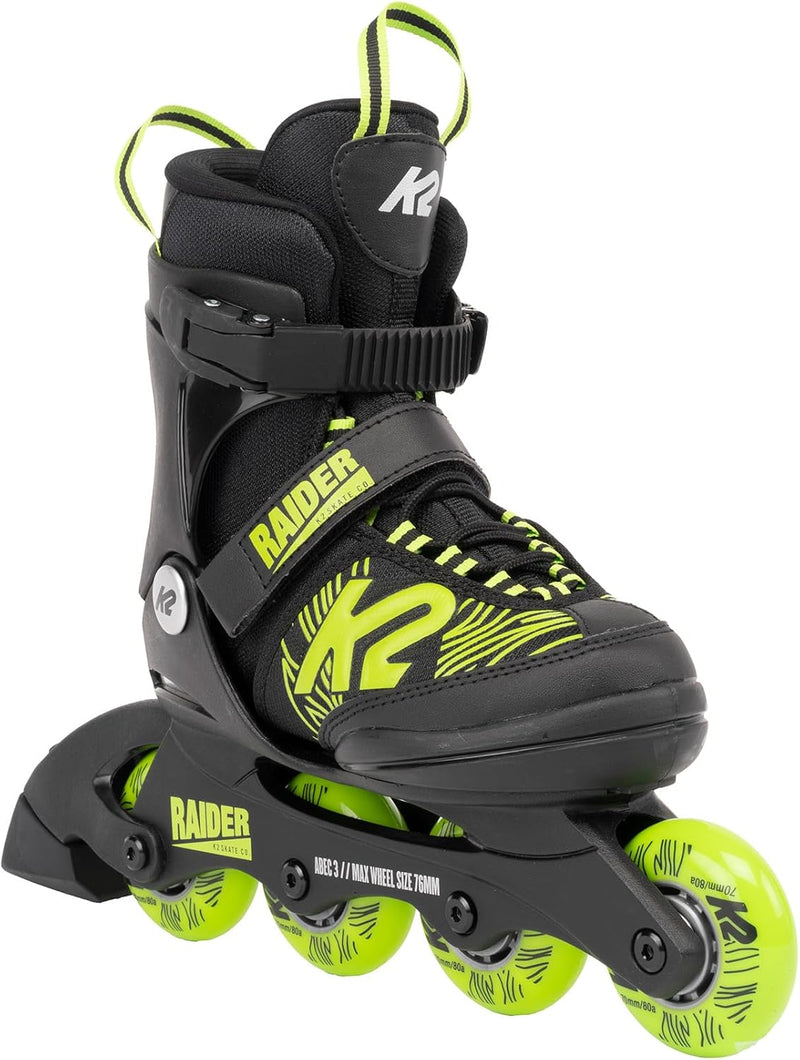 K2 Raider Inlineskates Kinder 11-2 Schwarz/Limettengrün, 11-2 Schwarz/Limettengrün