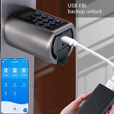 WELOCK PCB01 Elektronischer Tür-Schliesszylnder Schloss Passwort und Bluetooth mit 3 RFID-Karte IP44