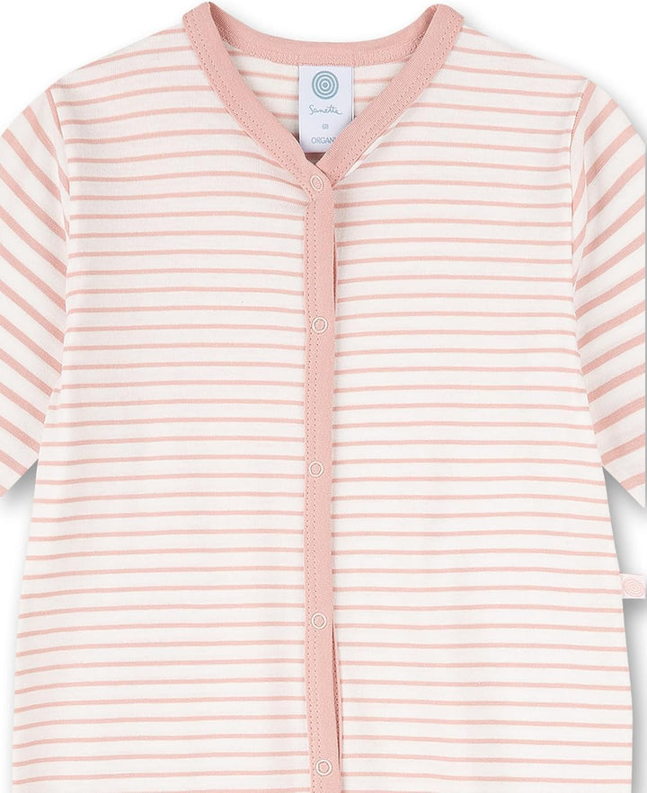 Sanetta Baby - Mädchen rompertje Roze Baby und Kleinkind Schlafanz ge, Silver Pink, 56 EU 62 Silver