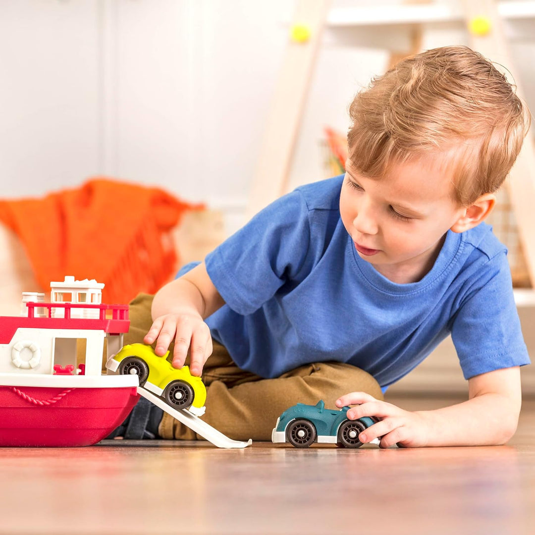 Battat – Fährschiff – Spielzeug-Fährschiff & Autos – 2 Mini-Spielzeugautos – Pretend Play Spielzeug