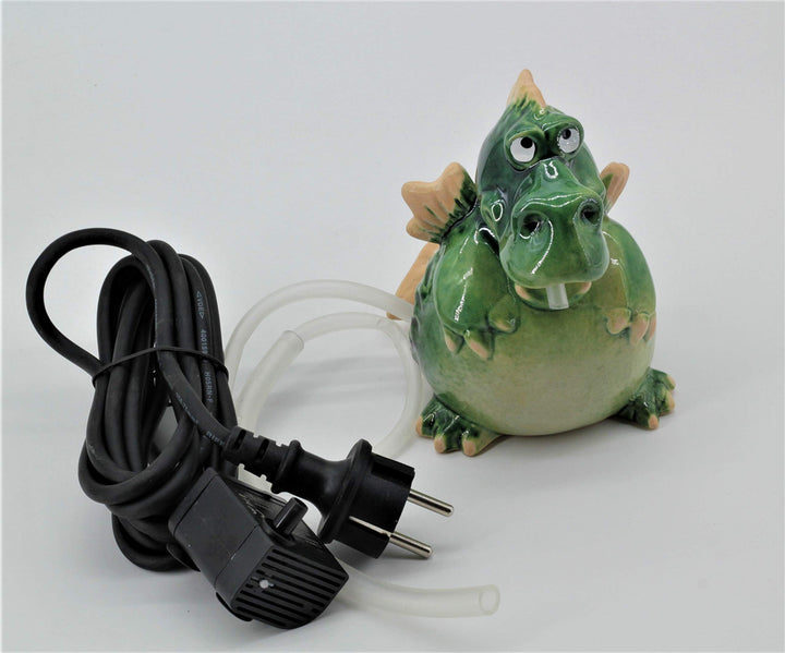 Wasserspeier Drache Keramik grün