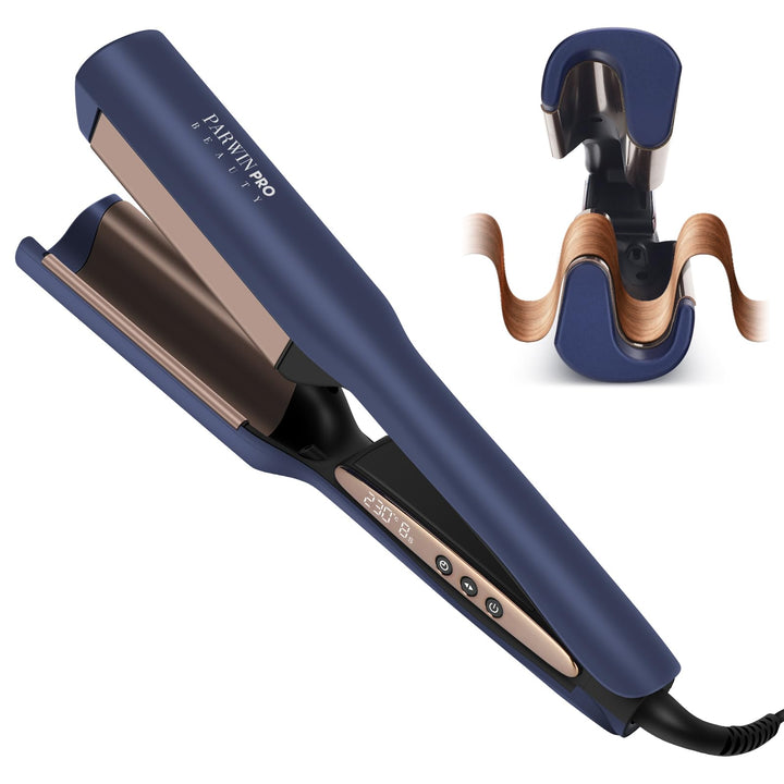 Meerjungfrauen Deep Waves Welleneisen 25 mm, PARWIN PRO BEAUTY Doppelzylinder Beach Waves Lockenstab