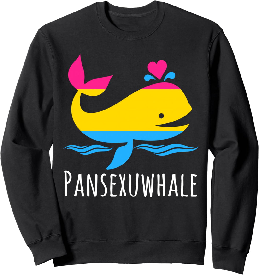 Pansexueller Stolz Flagge Pansexuwhale Lustiger Pansexueller Sweatshirt