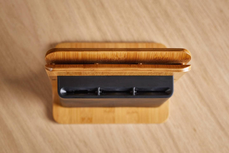Fiskars Bambus Design-Messerblock mit 5 Messern, Functional Form, Inklusive Gemüsemesser, Tomatenmes
