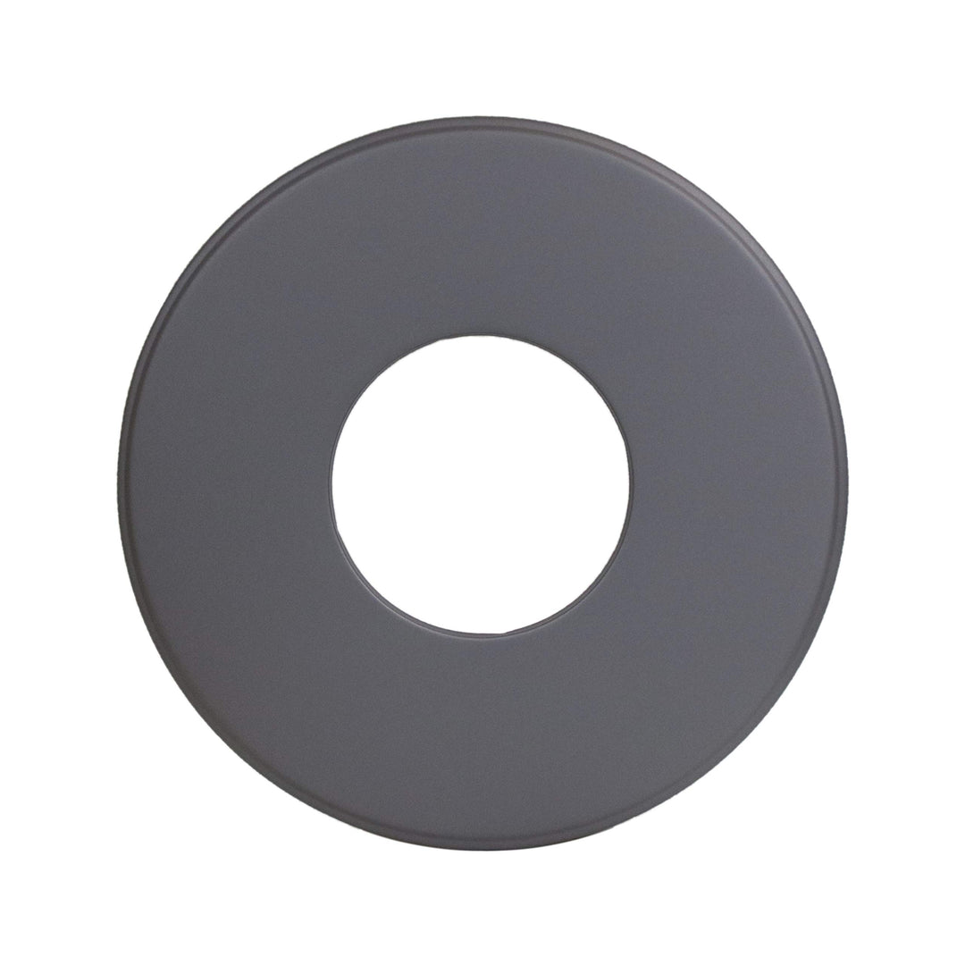 LANZZAS Ofenrohr Wand-Rosette mit 90 mm Rand - für den Durchmesser Ø 120 mm - Farbe: gussgrau - Rauc