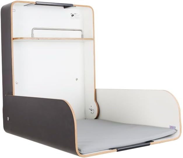 Wickeltisch Pamplona Anthrazit/Timkid Kawaform midi- klappbar als Wandwickeltisch, Formholz, inkl. W