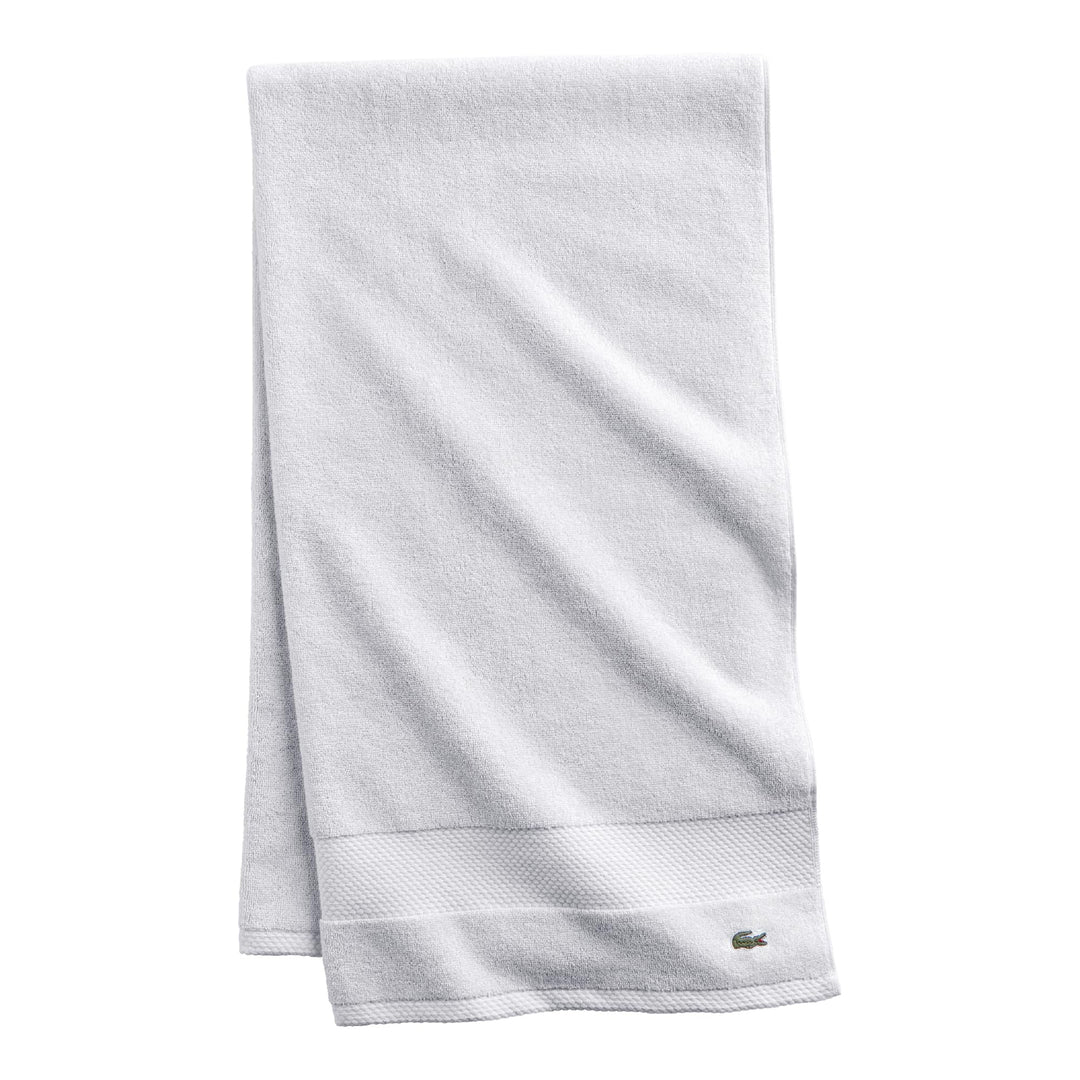 Lacoste Heritage Supima Badetuch, Baumwolle, 76,2 x 137,2 cm, Weiss Bath Towel 30x54 Weiss/Opulenter