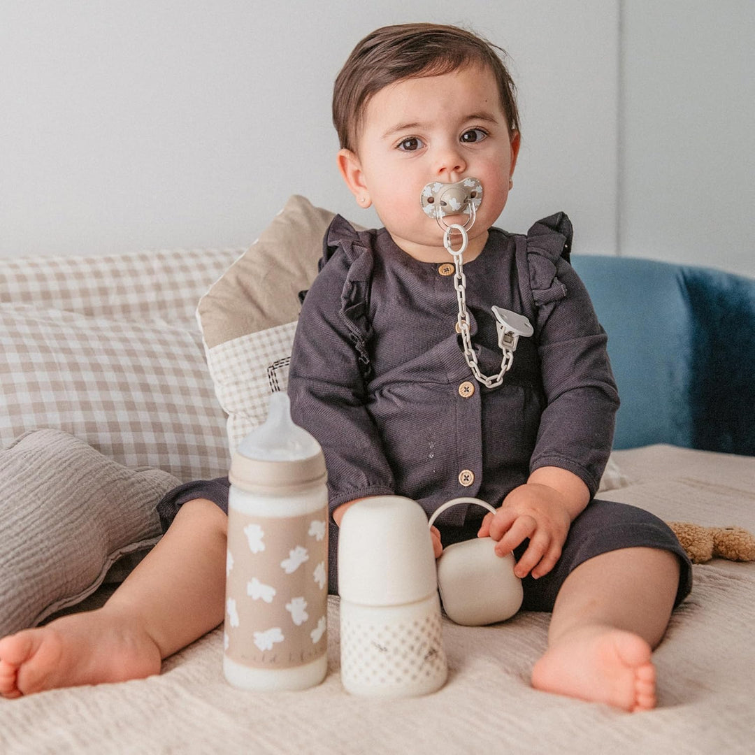 Suavinex, Babyflaschen-Set für Neugeborene, Geschenkset mit: 2 Flaschen 270 ml + 2 Flaschen 150 ml +