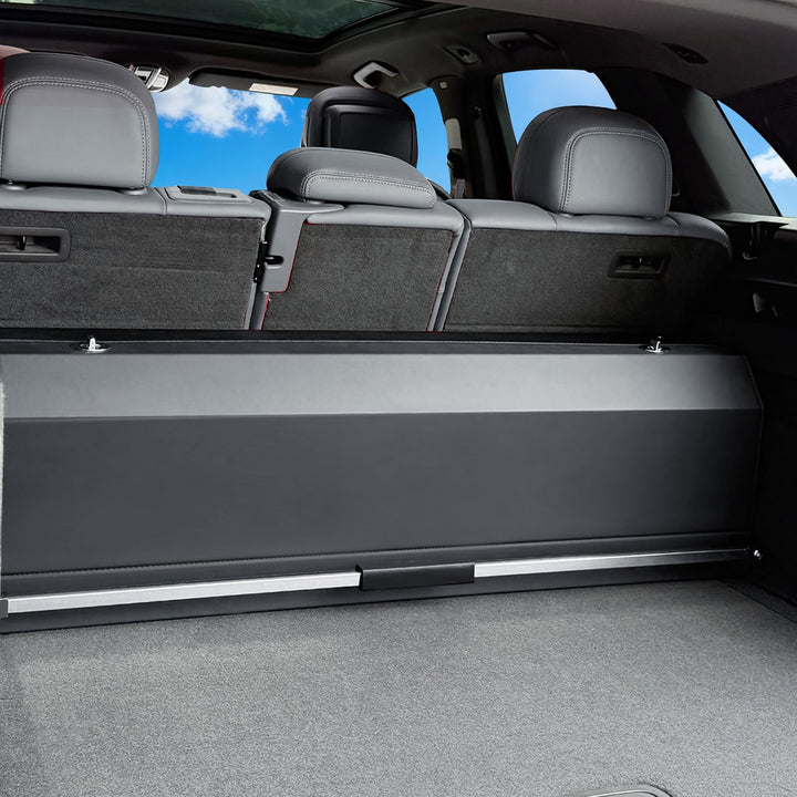 Grosser XXL Auto Kofferraum Organizer mit Deckel – Premium NAPPA Leder, Vordertür & Tragbarer Push-P