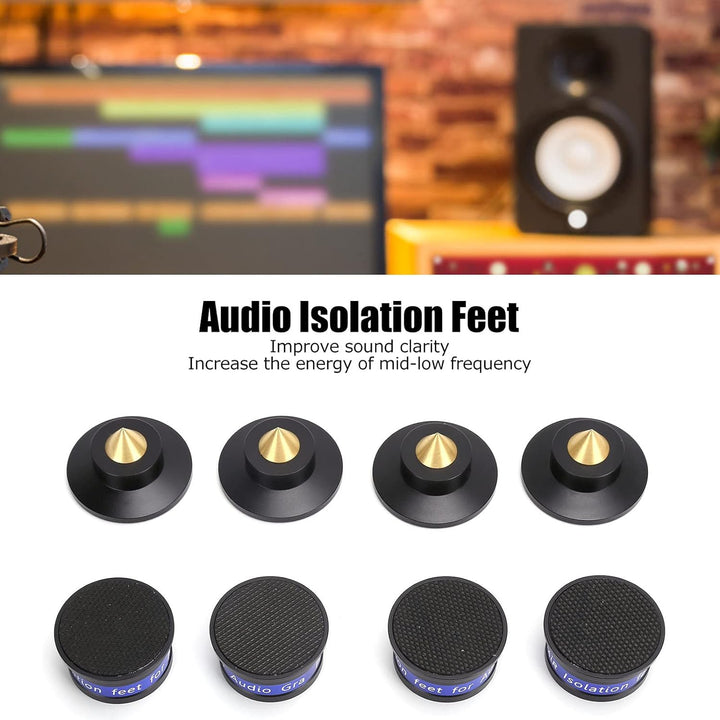 Dpofirs 4 *Isolationsfusspolster, Plattenspieler-Audioisolationspolster-Spikes, Isolationsspitzenpol