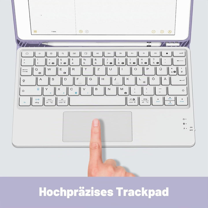 Fintie Tastatur Hülle für iPad (9. / 8. und 7. Generation - 2021/2020/2019), iPad 10.2 Zoll Deutsche