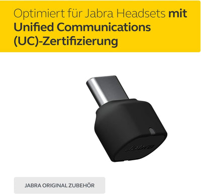 Jabra Link 380c UC USB-C Bluetooth Adapter – Wireless Dongle for Evolve2 85 and 65 Headsets, Schwarz