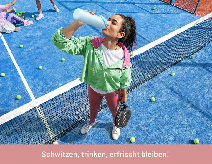 POWCAN Edelstahl Trinkflasche, Auslaufsicher, 2-in-1 Deckel, 769ml | Bow Crush, Doppelwandig, 2-in-1