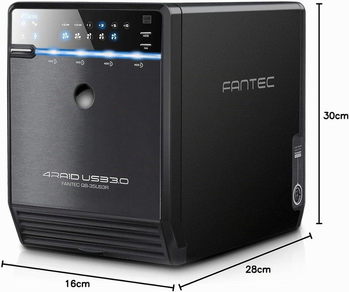 FANTEC Qb-35US3R Externes 4-fach Raid Festplattengehäuse (für 4x 8, 89 cm (3, 5 Zoll) SATA Festplatt