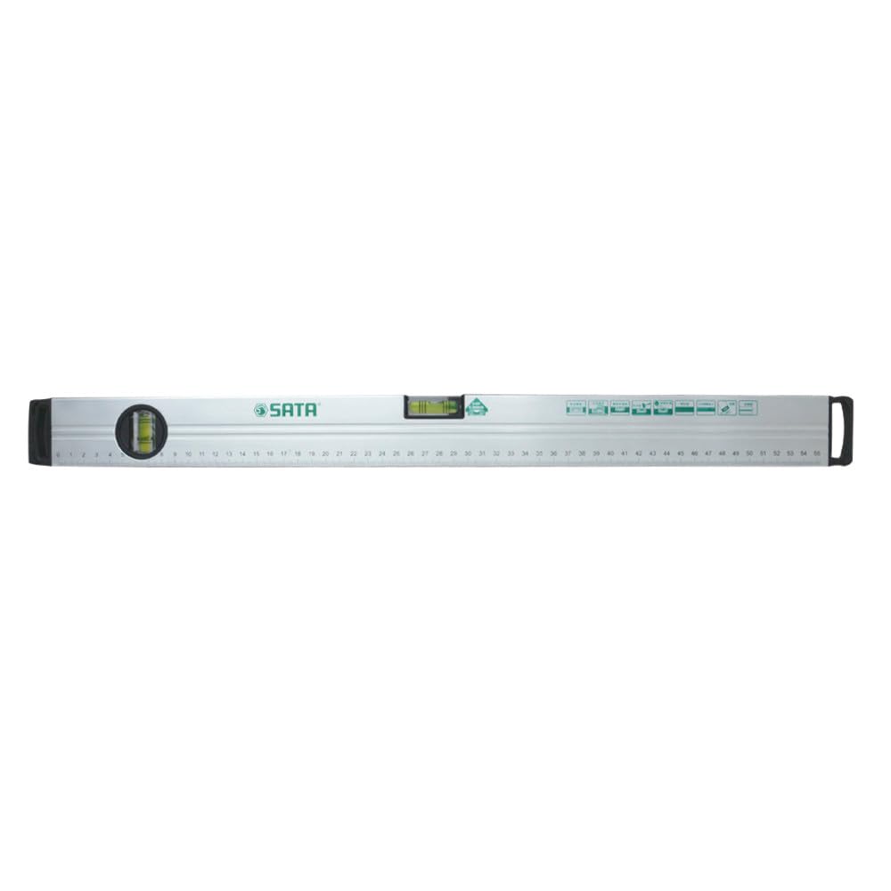 SATA ST91614ME Wasserwaage Magnetisch Aluminium 75 cm, mit Zwei Stossdämpfenden Endkappen, 75 cm