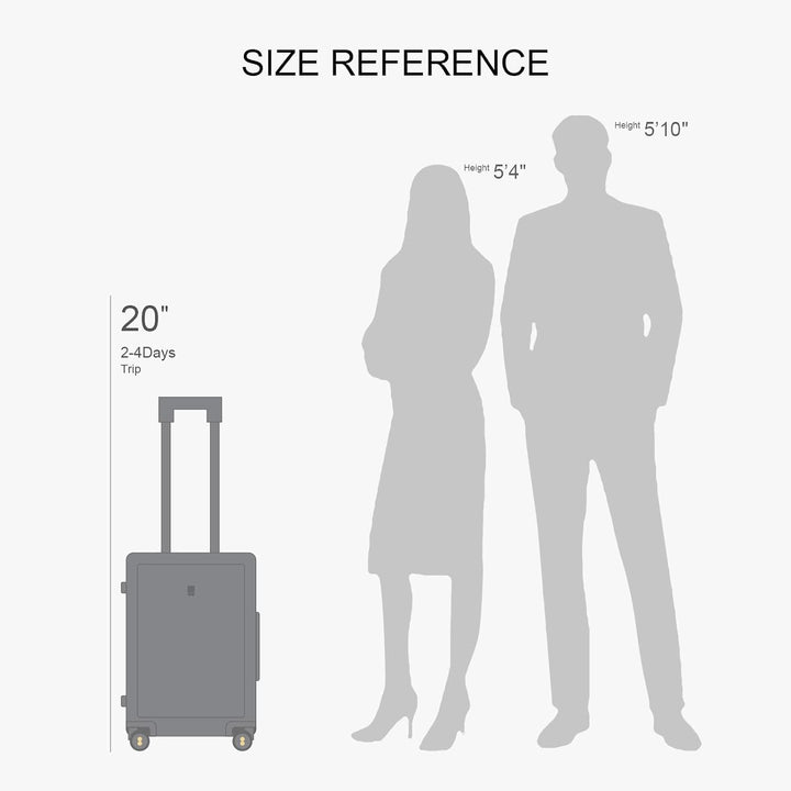 LEVEL8 Koffer Trolley, Rollkoffer Reisekoffer Hartschalen 4 Rollen, Spinner Handgepäck,TSA, 100% PC,