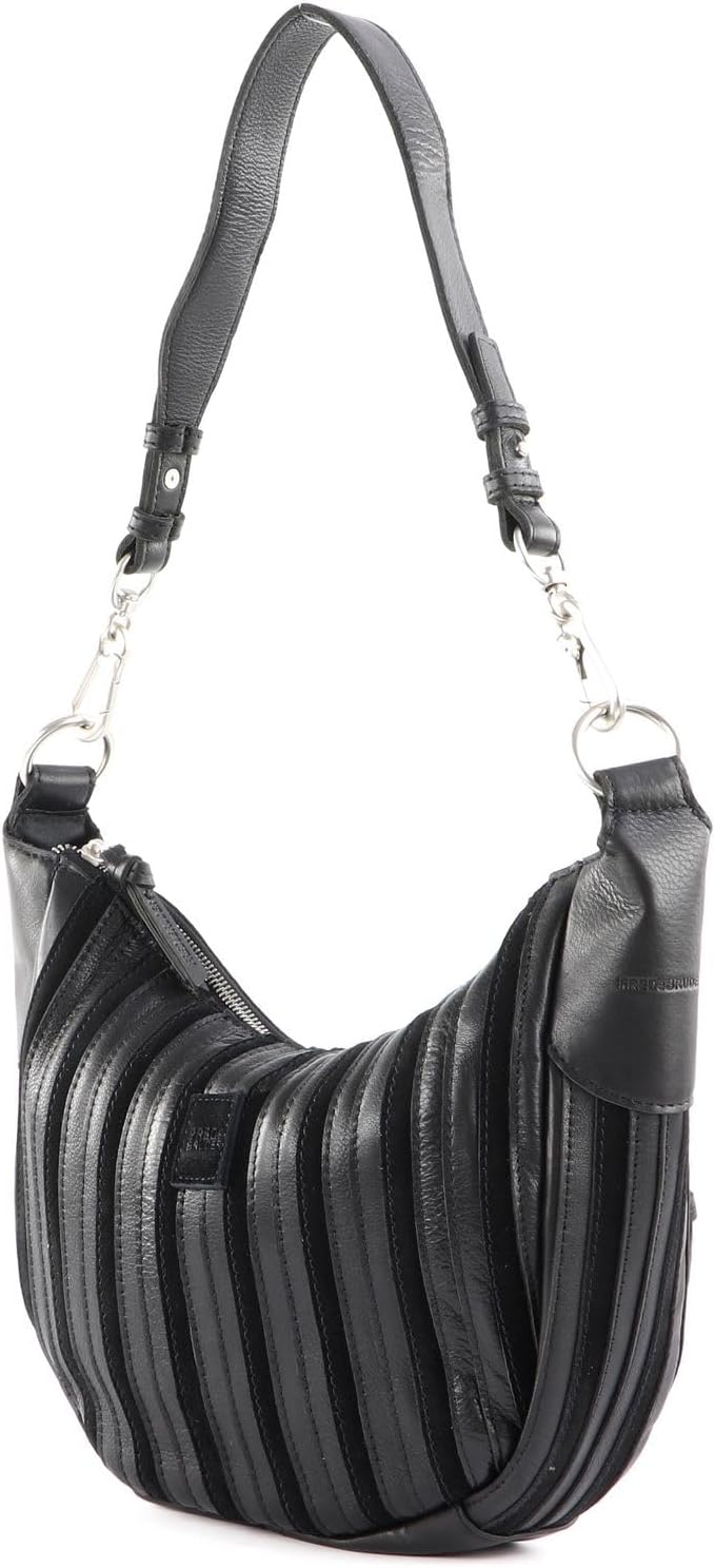FREDsBRUDER Ravi Schultertasche Leder 36 cm, Schwarz, Einheitsgrösse