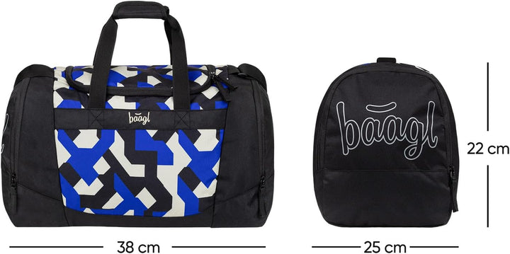 Baagl Sporttasche Reisetasche mit Schuhfach Kinder Jungen Teenager 25 l | Schwimmtasche und Tasche f