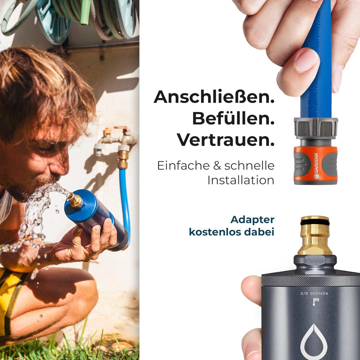 Alb Filter® MOBIL Nano Trinkwasserfilter | Bakterien, Keime und Anti-Legionellen-Filter | Boot, Camp