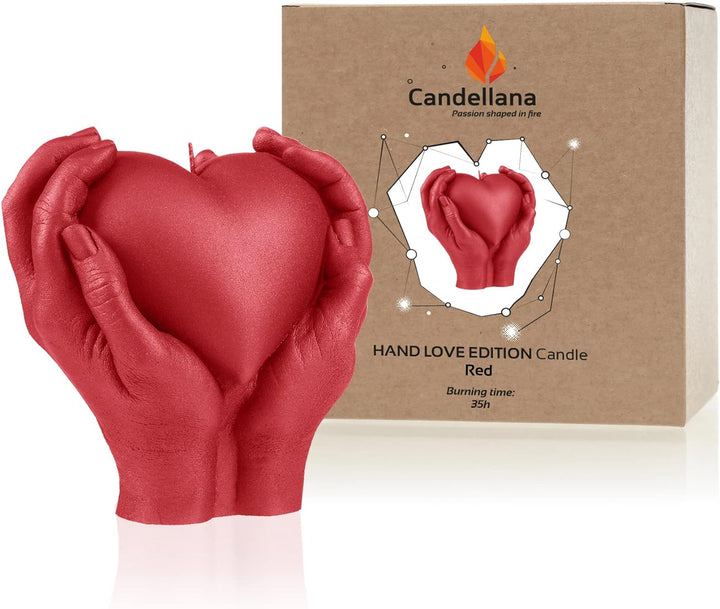 Candellana Herz Kerze Aesthetic 140 x 90 x 150 mm - Kerzen Aesthetic 3D - Candles Aesthetic Hand - D