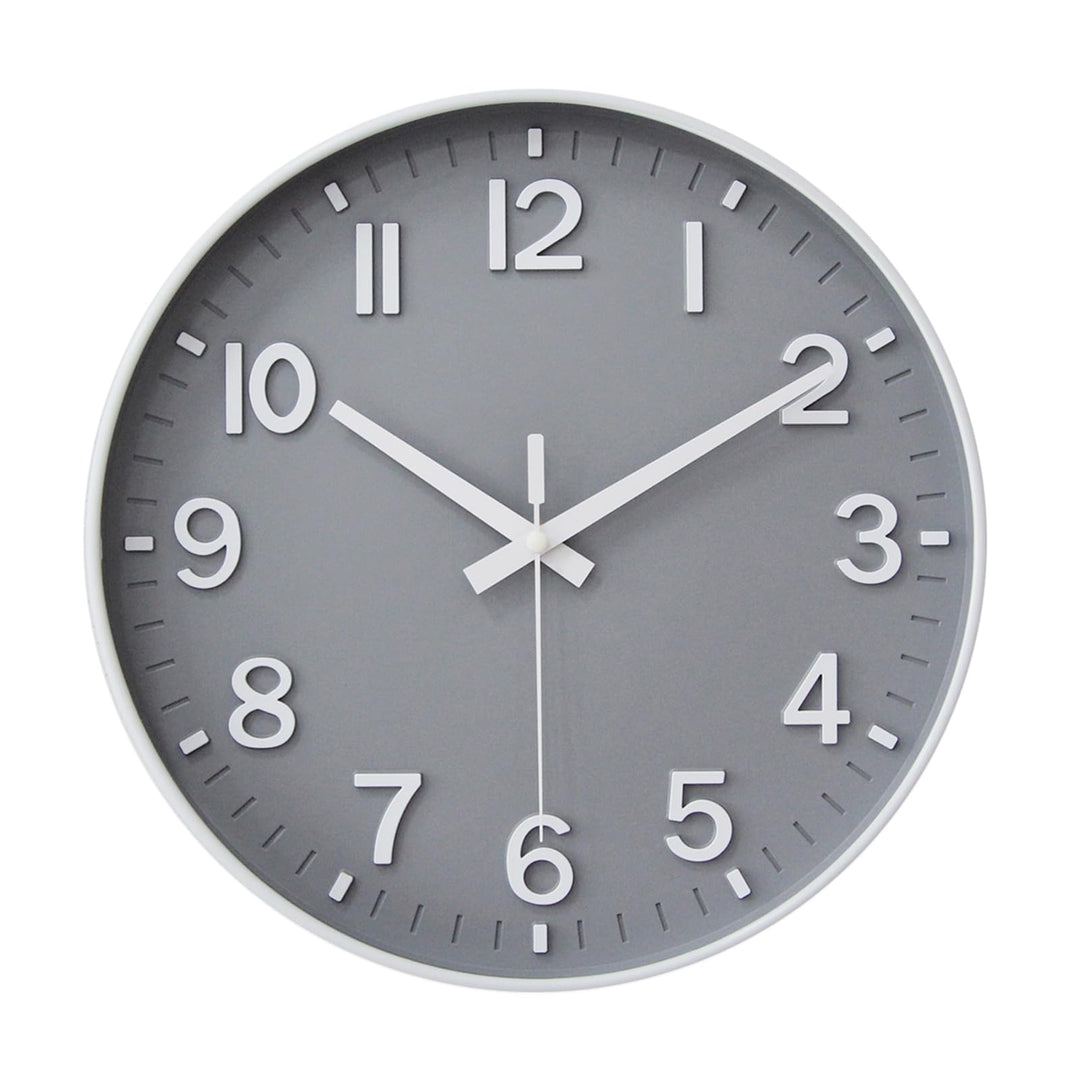 HZDHCLH 30cm Lautlos Wanduhr ohne Ticken Schleichende Sekunde mit Arabisch Ziffer für Büro, Klassenz