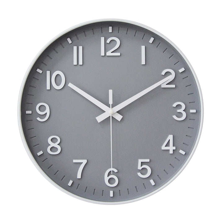 HZDHCLH 30cm Lautlos Wanduhr ohne Ticken Schleichende Sekunde mit Arabisch Ziffer für Büro, Klassenz