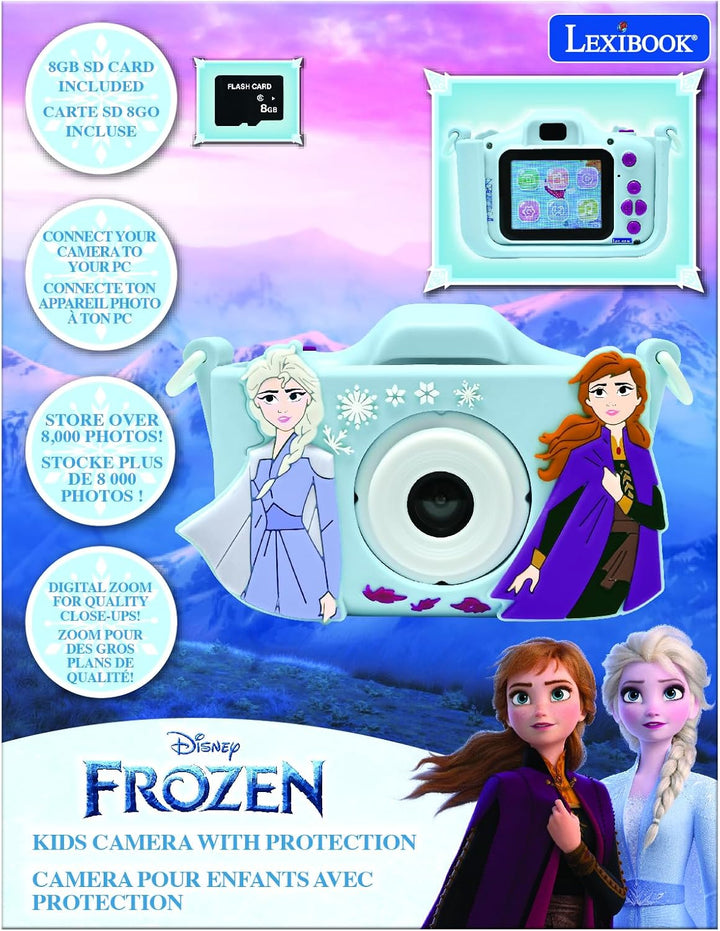 Lexibook, Frozen, 4-in-1 camera voor kinderen met bescherming, Foto-, video-, MP3- en spelletjesfunc